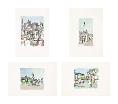 ORFEO TAMBURI (1910-1994) - Lotto unico di 4 acqueforti