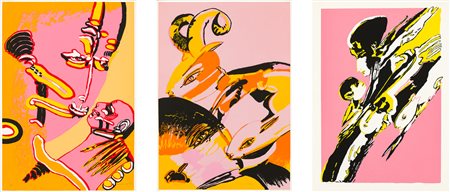 REMO BRINDISI (1918-1996) - Senza Titolo -Lotto di 3 serigrafie