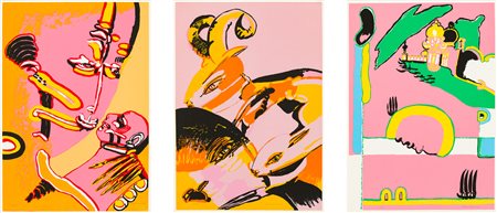 REMO BRINDISI (1918-1996) - Senza Titolo -Lotto di 3 serigrafie