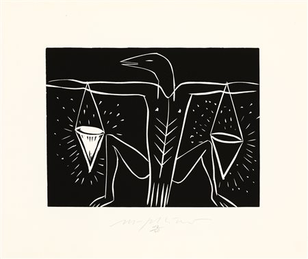 MIMMO PALADINO (1948) - Bilancia, 1987