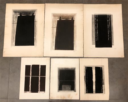 ANTONIO FREILES (1943) - Senza Titolo - Lotto di 6 acqueforti