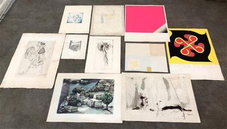 AUTORI VARI - Senza Titolo - Lotto unico composto da 10 grafiche