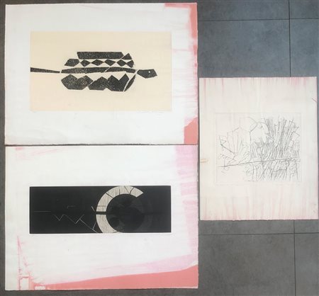 ENRICO DELLA TORRE (1931) - Senza Titolo - Lotto unico di 3 acqueforti