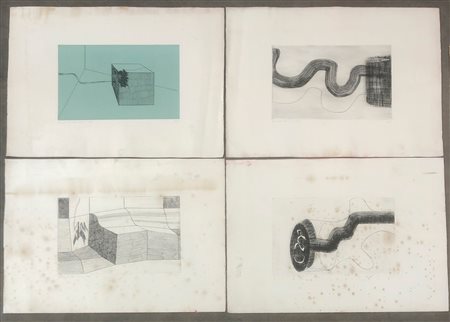 GIANCARLO MARCHESE (1931-2013) - Senza Titolo - Lotto di 5 grafiche