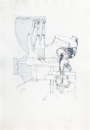 GIANNETTO FIESCHI (1921-2010) - Lotto unico composto di 2 acqueforti
