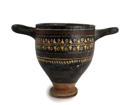 SKYPHOS NELLO STILE GNATHIA<br>IV secolo a.C.