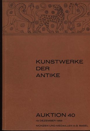 MUNZEN und MEDAILLEN A.G. Basel, Auktion 40. Kunstwerke der Antike. Antike geschnittene steine, griechische Vasen, Bronzen,, - Bildwerke in stein.  Basel, 13 – Dezember – 1969. Pp.111, nn. 180