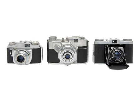 Lotto di tre macchine fotografiche 35/120 mm obiettivo compreso 1. Beier...