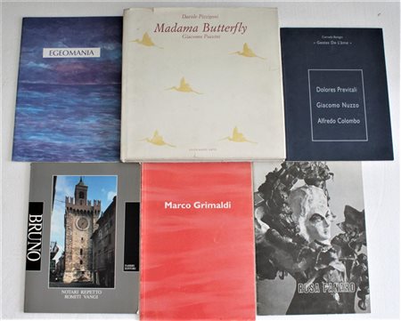 Cataloghi relativi ai seguenti artisti: Dolores Previtali, Giacomo Nuzzo e...