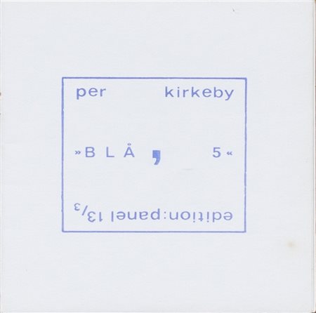 Kirkeby, Per - Libro d’artista