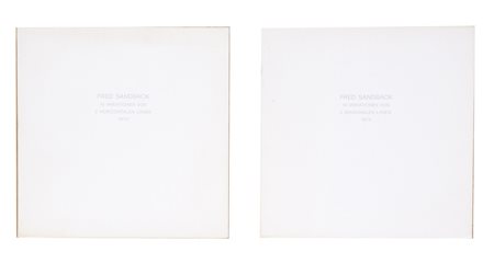 Sandback, Fred - Libro d’artista