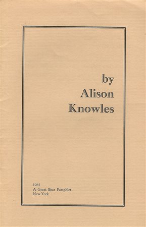 Something Else Press (New York 1963 - New York 1974) - Libri