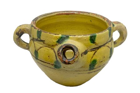 Versatoio con manici, Tunisia. H cm 13