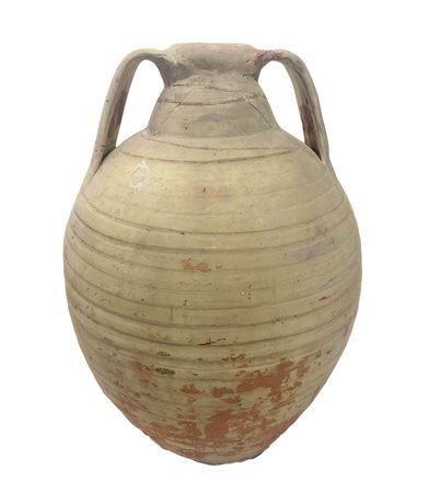 Quartara in cotto siciliano panciuta con due manici. H cm 60, circonferenza...