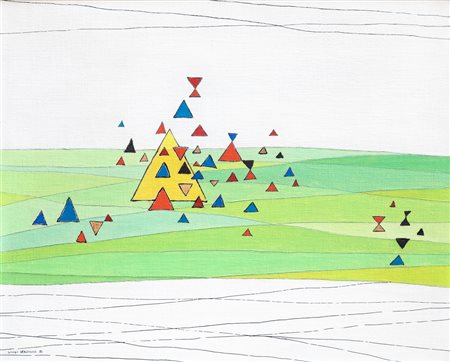 LUIGI VERONESI (1908-1998) - Triangolo giallo, 1951