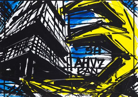 VINICIO BERTI (1921-1991) - Immagine multipla costruttiva antagonista, 1988