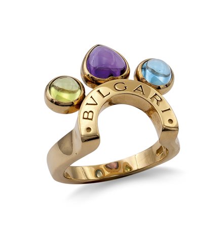 Bulgari collezione "Allegra", anellopeso 9,2 gr.in oro giallo 18kt con...