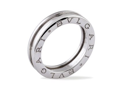 Bulgari collezione "BZero1" anellopeso 7 gr.in oro bianco 18kt, firmato...