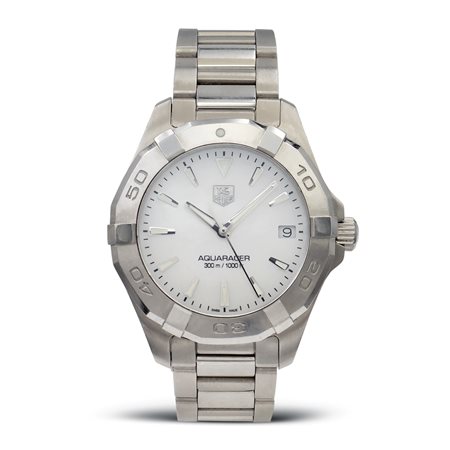 TAG Heuer Aquaracer, orologio da donnain acciaio, cassa tonda 32 mm.,...