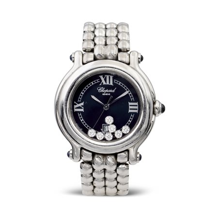 Chopard Happy Sport, orologio da polsoanni 2000.in acciaio, cassa tonda 34...