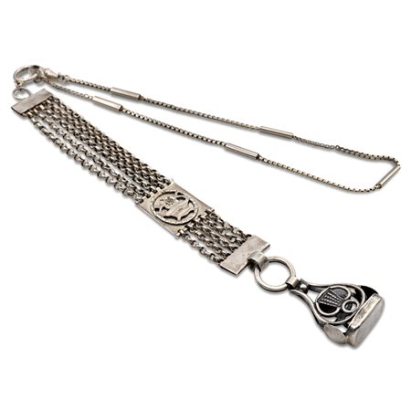 Chatelaine vittoriana per orologio da tascaXIX Sec.peso 55 gr.realizzata in...