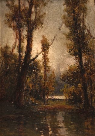 GIOVANNI COLMO<BR>Torino 1867 - 1947<BR>"Dopo il temporale" 1911