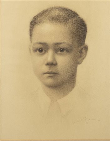 MARIO LISA<BR>Torino 1908 - 1992<BR>"Ritratto di fanciullo" '939