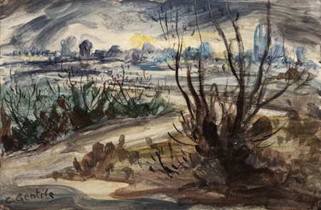 CARLA GENTILE<BR>Torino 1933<BR>"Paesaggio"