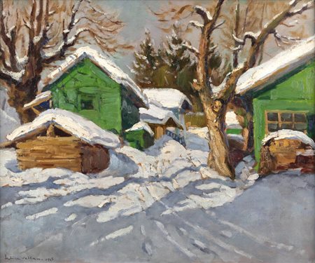 FELICE VELLAN<BR>Torino 1889 - 1976<BR>"A Trana" febbraio 1945