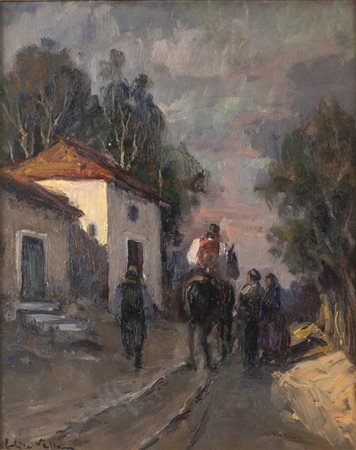 FELICE VELLAN<BR>Torino 1889 - 1976<BR>"Presso Tryavna - Bulgaria"  1930/31