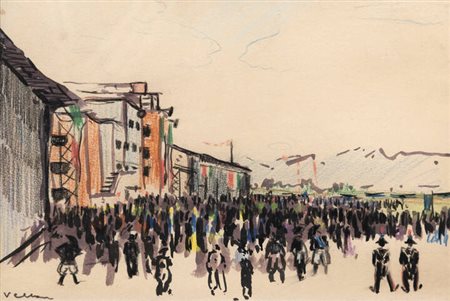 FELICE VELLAN<BR>Torino 1889 - 1976<BR>"Raduno"