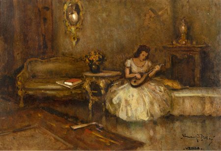 VENANZIO ZOLLA<BR>GB 1880 - 1961 Torino<BR>"Figura seduta"