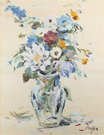 LEONARDO STROPPA<BR>Torino 1900 - 1991<BR>"Vaso di fiori"