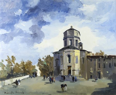 EDMONDO MANEGLIA<BR>Koziu (Turchia) 1925 - 2003 Torino<BR>"Chiesa collinare"