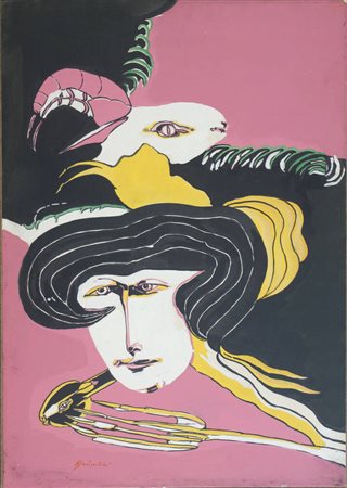 REMO BRINDISI<BR>Roma 1918 - 1996 Milano<BR>"Pastorale" anni '970