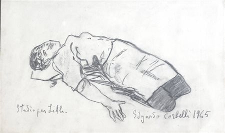 EDGARDO CORBELLI<BR>Torino 1918 - 1989<BR>"Studio per Lilli" 1965