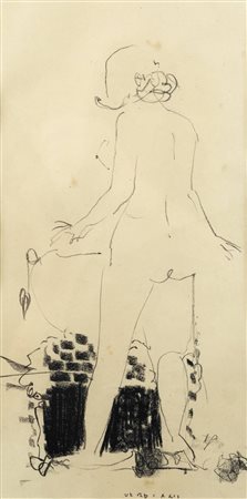 LUCIANO VERDIANI<BR>Torino 1929 - 1992<BR>"Nudo di schiena"