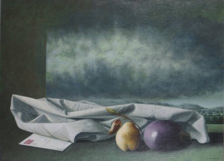 GIOVANNI MACCIOTTA<BR>Torino 1927 - 1993 Coassolo (TO)<BR>"Contro il cielo" 1991