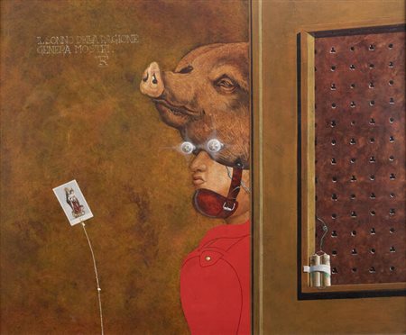 FABRIZIO RICCARDI<BR>Roma 1942<BR>"Il sonno della ragione genera mostri" settembre 1975