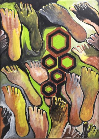 PIERO RAMBAUDI<BR>Torino 1906 - 1991<BR>"Senza titolo" 1989