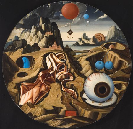 BRUNO SCHWAB<BR>"Paesaggio surreale" 1971