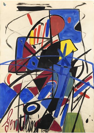 FRANCO GENTILINI<BR>Faenza (RA) 1909 - 1981 Roma<BR>"Composizione"