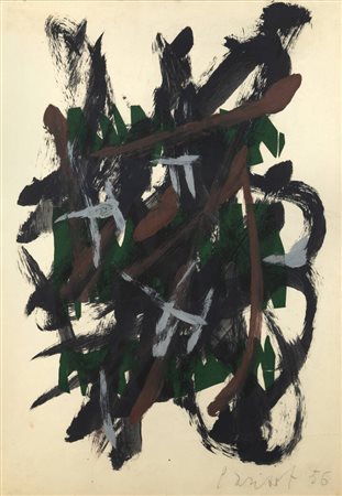 ADRIANO PARISOT<BR>Torino 1912 - 2004<BR>"Composizione" 1956