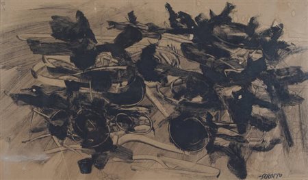 FILIPPO SCROPPO<BR>Riesi (CL) 1910 - 1993 Torre Pellice (TO)<BR>"Senza titolo" anni '960