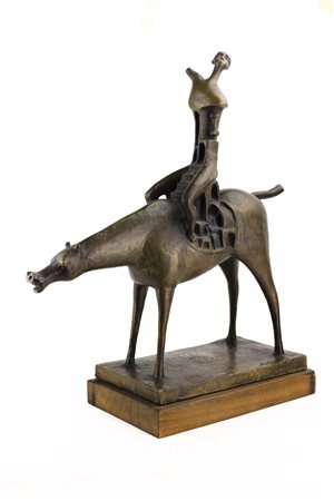 ALDO GRECO<BR>Catanzaro 1923<BR>"Cavallo e cavaliere" da verificare