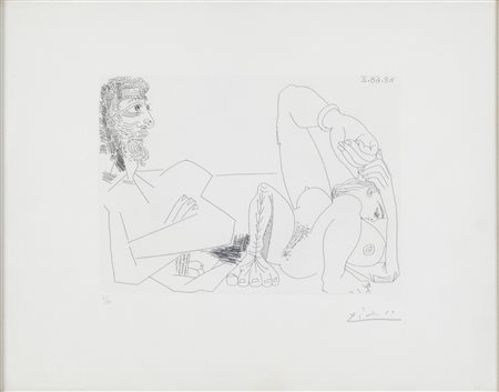 Pablo Picasso (1881-1973), Gli amanti, 1968