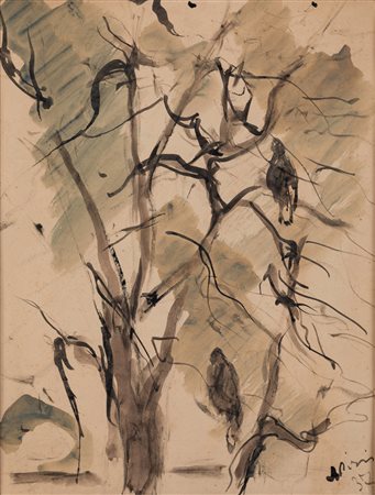 Filippo De Pisis (1896-1956), Albero con uccelli, 1937