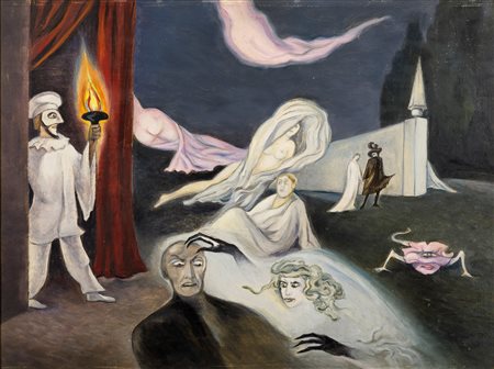 Alberto Martini (1876-1954), Le Flambeau du pantin, 1940