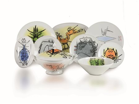 Wifredo Lam (1902-1982), Servizio da tavola, 1970 ca.