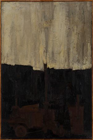 Giancarlo Cazzaniga (1930-2013), L’asfaltatrice, 1958